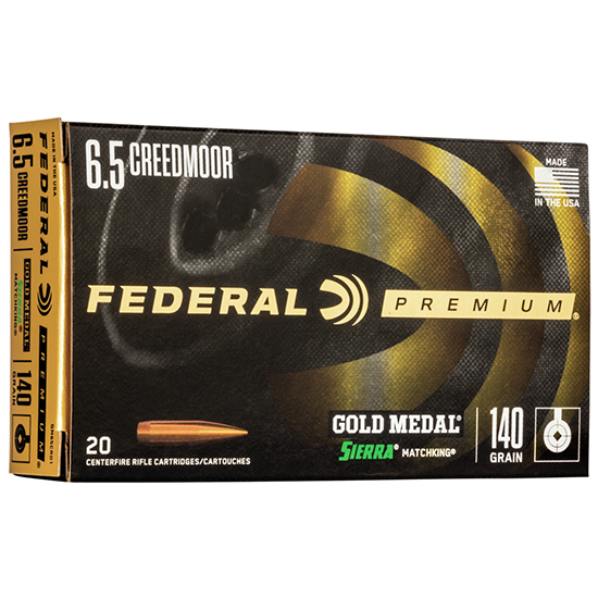 FED GOLD MEDAL 6.5CREED 140GR SMK 20/10 - Ammunition